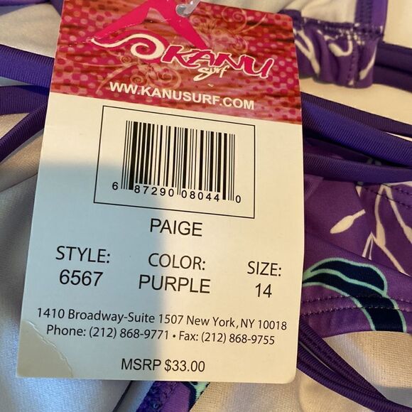 Kanu Surf Girls' Paige Beach Sport Halter One Piece Swimsuit - Picture 4 of 4